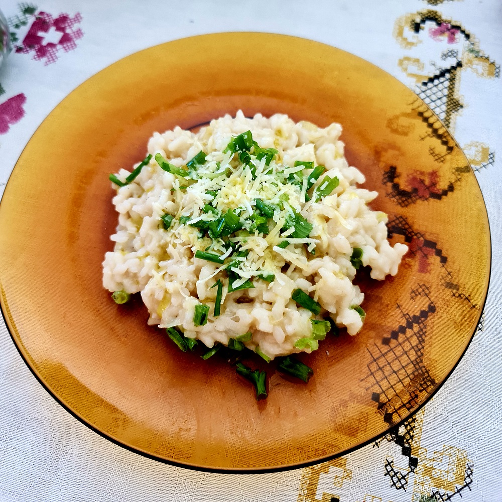 Risoto de Alho-poró e Palmito